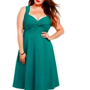 Torrid Retro Chic Green Dress 22